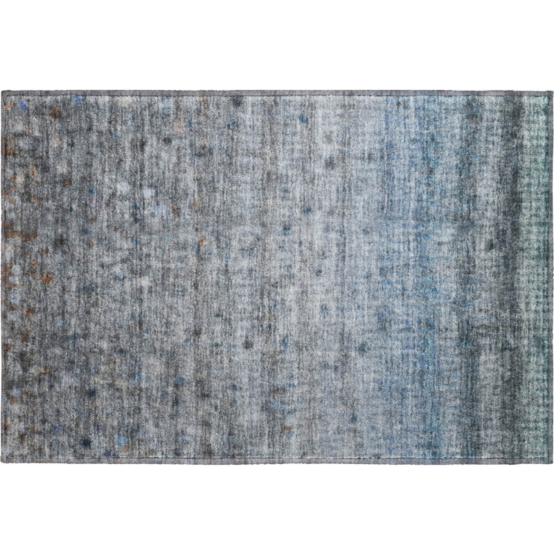 Premium Machine Washable Mayfield Stripes Rug, Blue, 2'6" x 3'10"