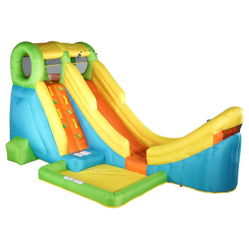 Sportspower™ Half Pipe 17' Inflatable Water Slide with Basketball Hoop, Heavy Duty, Backyard Summer Fun, Ages 3-12, Lifetime Warranty on Included Blower