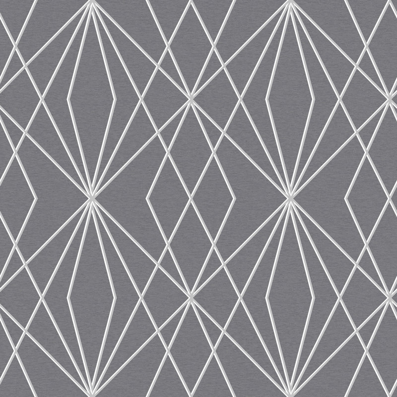 Transform Geometric Vinyl Peel & Stick Wallpaper Double Roll, Gray