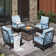 4-Person Rocking Sofa Chairs Seating Group with Fire Pit Table