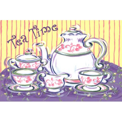 Tea Time"" by Reesa Qualia Painting Print on Wrapped Canvas -  Marmont Hill, MH-REEQUA-84-C-60