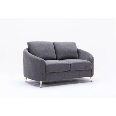 Causeuse en lin gris yuina