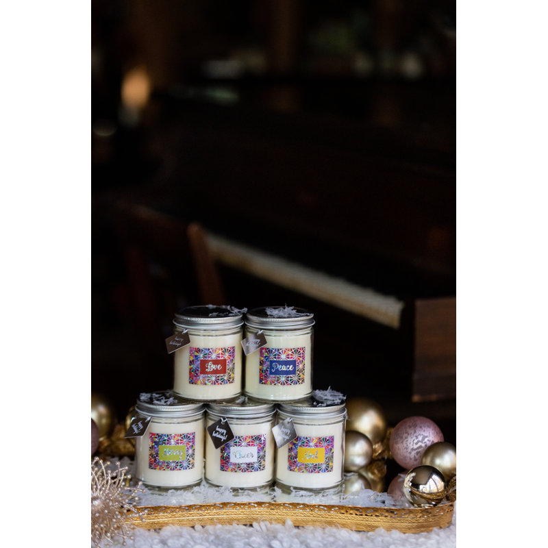 Noel Scented Jar Candle with Glass Holder