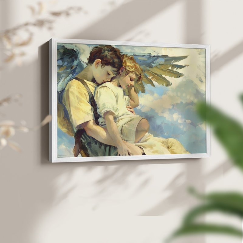 Angels From Above-CIV - Reproduction encadrée - Restickable, H 11 po x l 14 po, Blanc