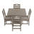 Space Saving Patio Dining Sets, 5 Piece Hdpe Rustic Set For Patio Home