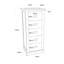 45 cm W Chest of 5 Drawers