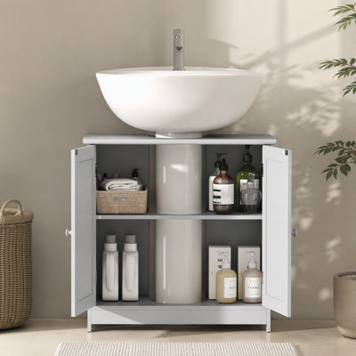 Armoire de salle de bain sous le lavabo avec 2 portes (sans lavabo)