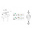 Alyissa 4 - Light White/Gold Kitchen Island Pendant