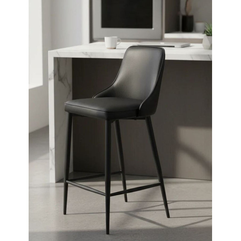 Tabouret de comptoir Gorby, Noir