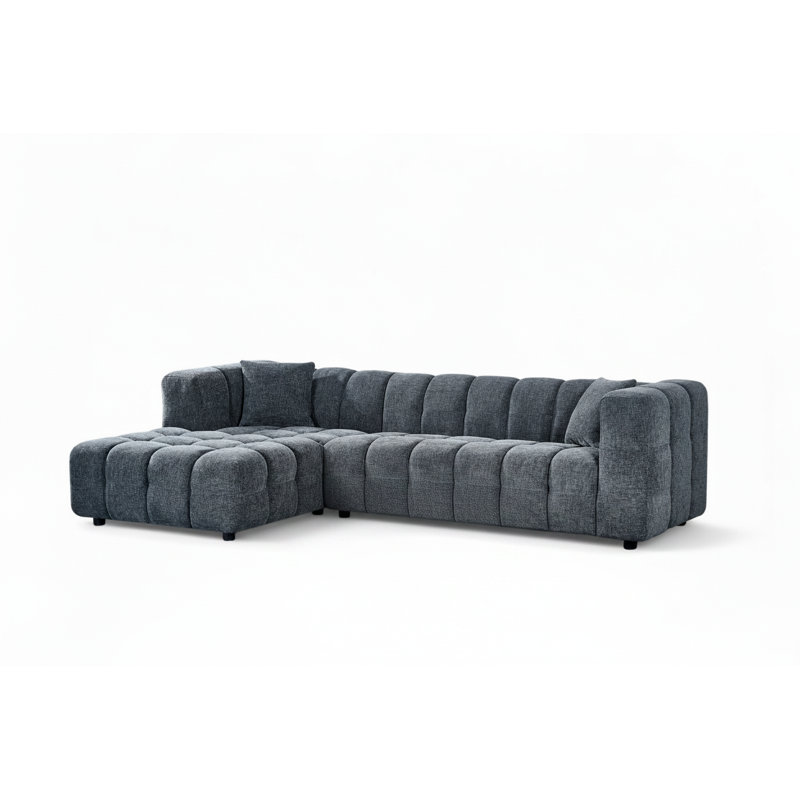 5 Seater Corner Sofa , Without Ottoman, Left Hand Facing, Blue