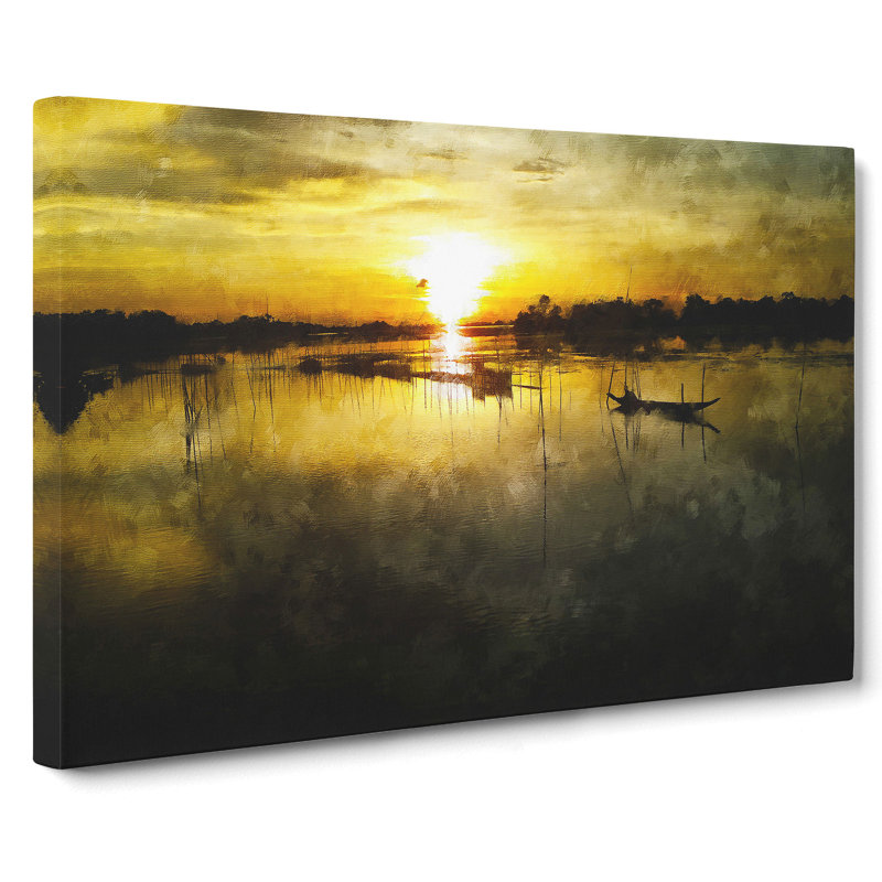 Fishing Boats In Bangladesh - Wrapped Canvas, 50cm H x 76cm W x 3cm D