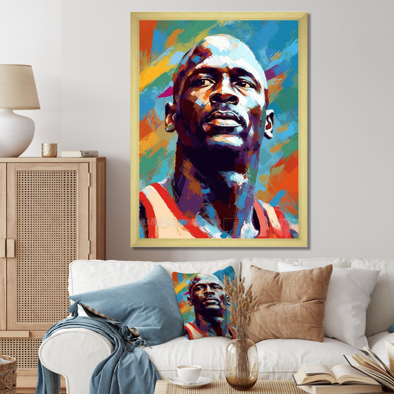 Mj The Best sur impression sur toile, Encadrement doré, H 32 po x l 24 po x P 1 po