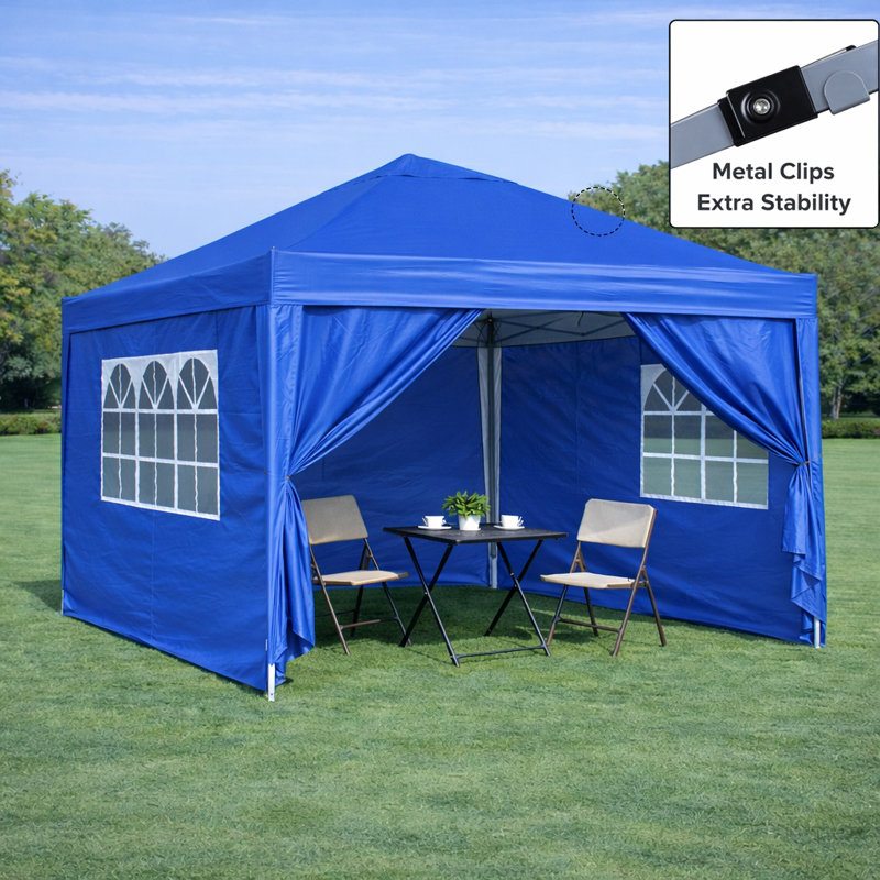 Paroi extérieure pour tente de pavillon de jardin escamotable 10X 10Ft, Blue