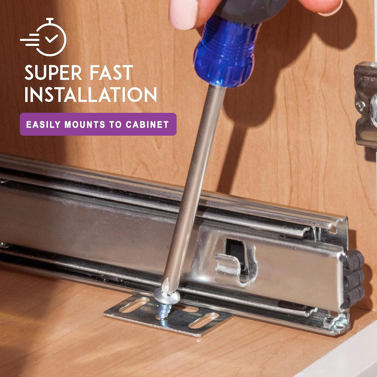 Hold N Storage Sliding Rails - Pair Of Heavy Duty Drawer Rails With ...