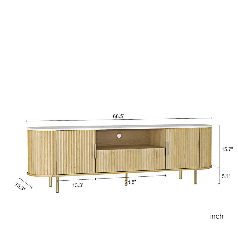 Meuble télé avec portes de rangement