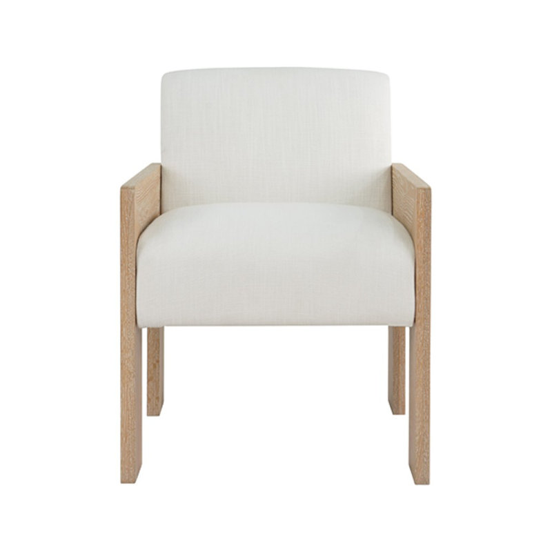 Astor Linen Armchair, Cerused Oak