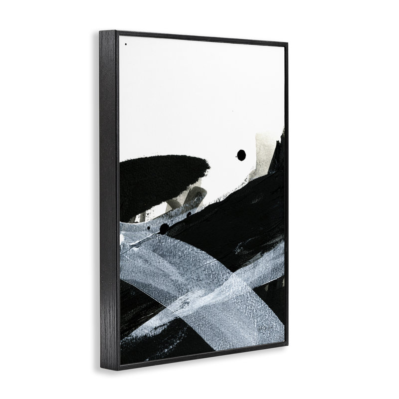 Mouvement audacieux à dégradé encadré, estampe numérique par Yvette St. Amant, H 18 po x l 12 po, Giclée encadrée noir minuit