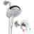 Single-Handle 9-Spray Wall Mount Handheld Shower Head Spray Shower Faucet 1.8 GPM In Polished Chrome (Valve Included)