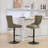 Aged And Retro PU Swivel Barstools Adjusatble Seat Height From 26-33 Inch, Modern Bar Stools With Backs Comfortable Tufted For Home Pub And Kitchen Island (Olive Green,Set Of 2)-1689419696