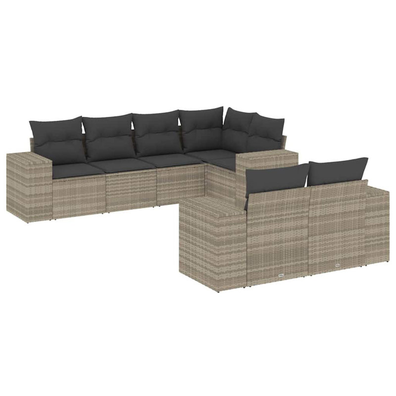  Garden Sofa Set Light Gray, Dark Gray