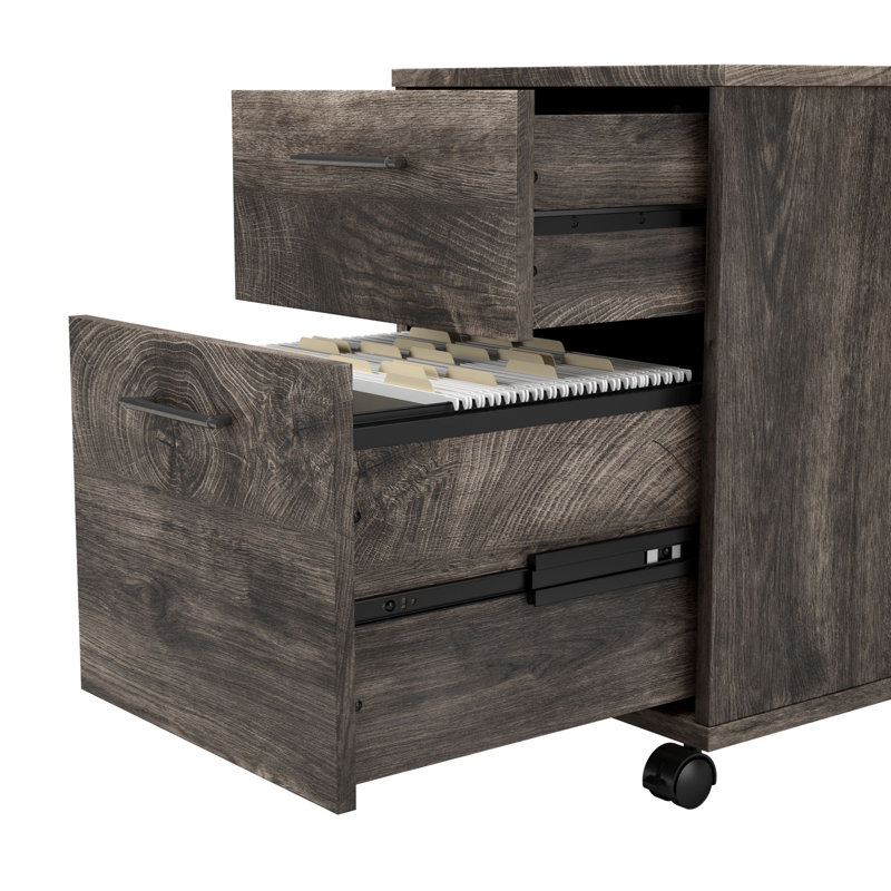 Bureau Ovia, Noyer blanc gris foncé / noyer blanc gris foncé