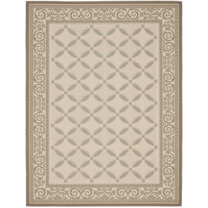 Tapis intérieur / extérieur beige Arneshia, Rectangle 6 pi 7 po x 9 pi 6 po