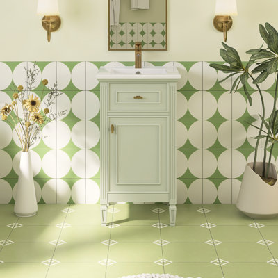 Ensemble de meuble-lavabo autoportant 20 po avec comptoir en céramique 20 po