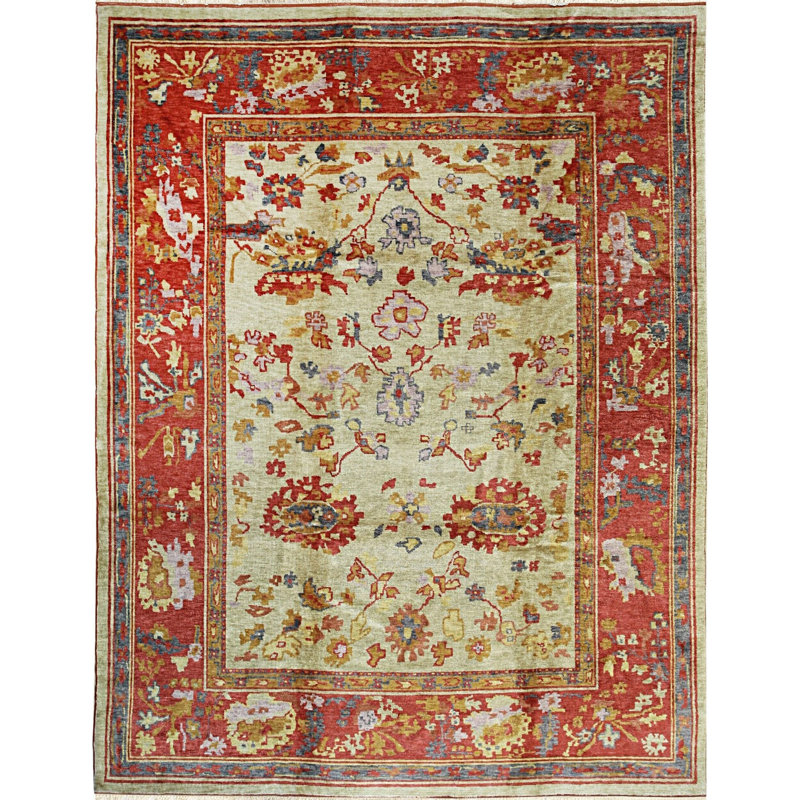 Hand Knotted Wool Area Rug