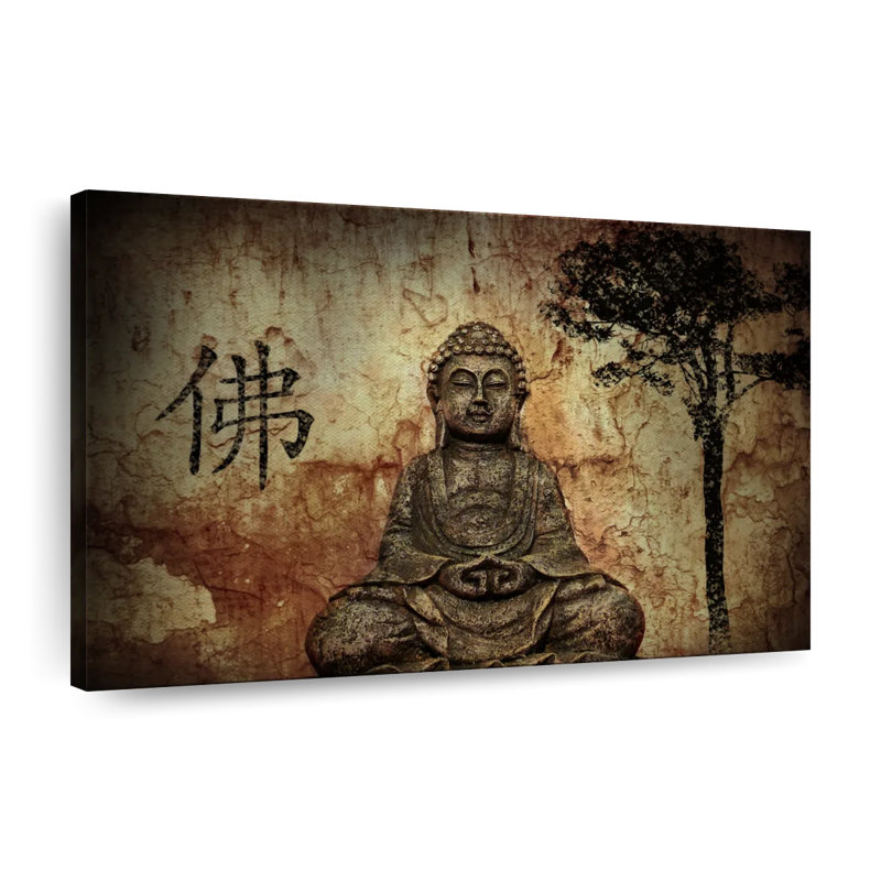 Bouddha croyant, reproduction sur toile, L 8 po x H 12 po