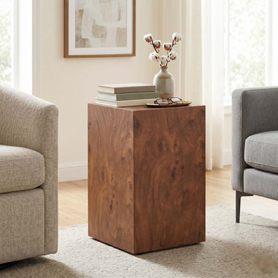 Table cubique en placage de noyer de qualité supérieure à hauteur réglable