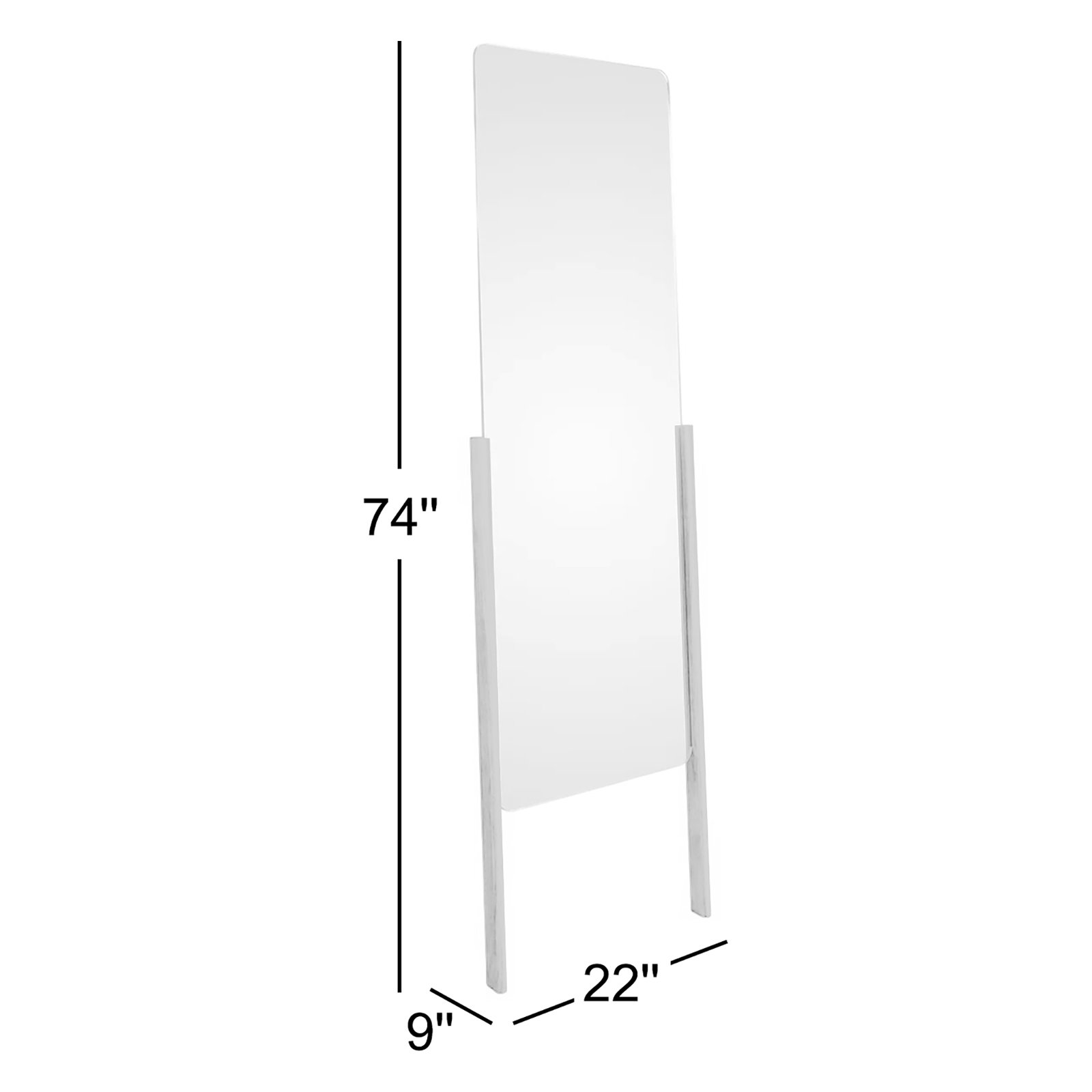 TDH 22" Walnut Full-Length Mirror, Walnut