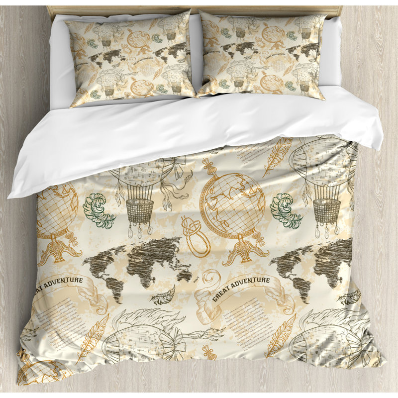 Lusk 260 TC Duvet Cover Set, Double - 2 Standard Pillowcases