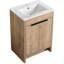 Meuble-lavabo de salle de bain avec lavabo en céramique blanche. 24 po autoportant. 2 portes à fermeture en douceur. Contreplaqué. Lavabo d'aspect moderne. Style-917222994-917222954