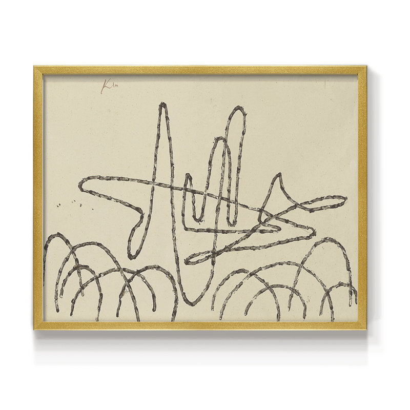 Paysages rétro-CCV-reproduction encadrée, H 8 po x l 10 po, Doré
