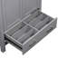 Armoire de salle de bain 60 po en gris, double meuble-lavabo et rangement pratique - Éviers additionnels élégants avec solution élégante