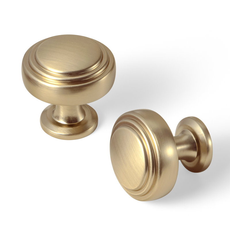 1.2" Diameter Retro Mushroom Knob, Champagne Bronze