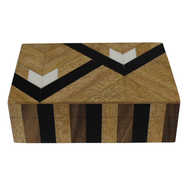Inlaid Box, Resin & Mango Wood