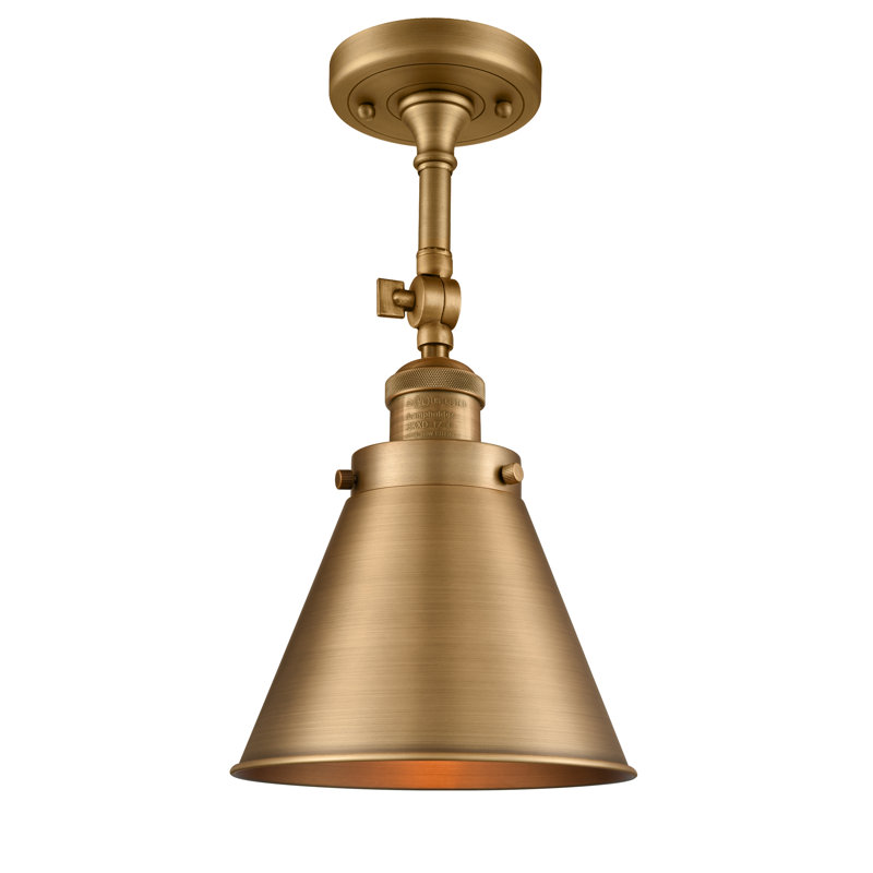 Plafonnier semi-encastré 8 lumières Donovan, Ampoule non incluse, Laiton brossé