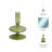 5" H Glass Sculptural Taper Candle Holder with Rounded Base-1290659659
