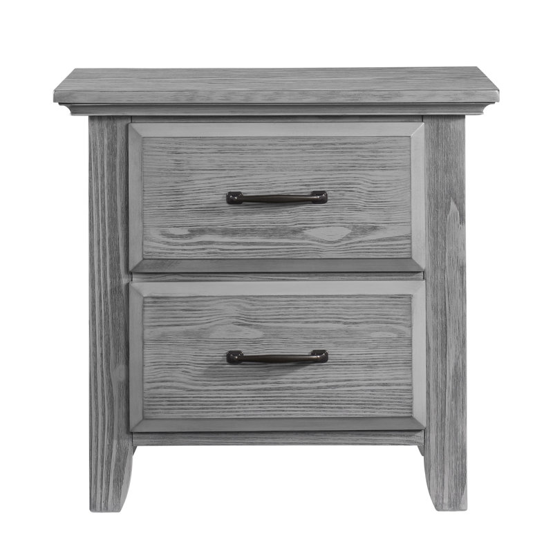 Willowbrook 2 Drawer Nightstand, Graphite Gray