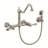 Whitehaus Wall Mount Faucet with Long Traditional Swivel Spout and Solid Brass Side Spray-55870695-93232840