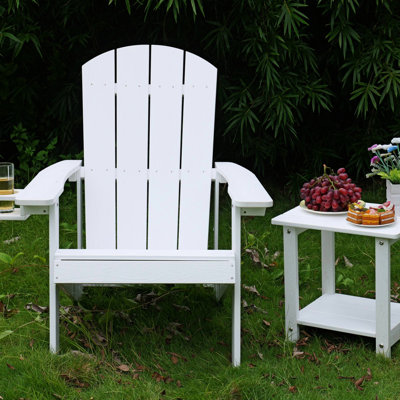 Fauteuil de jardin fiable avec dossier ergonomique, structure et porte-gobelet latéral, idéal pour les cours et les jardins, hauteur 91,6 cm, poids 14,2 kg - Dossier ergonomique, fixations en acier inoxydable 304.