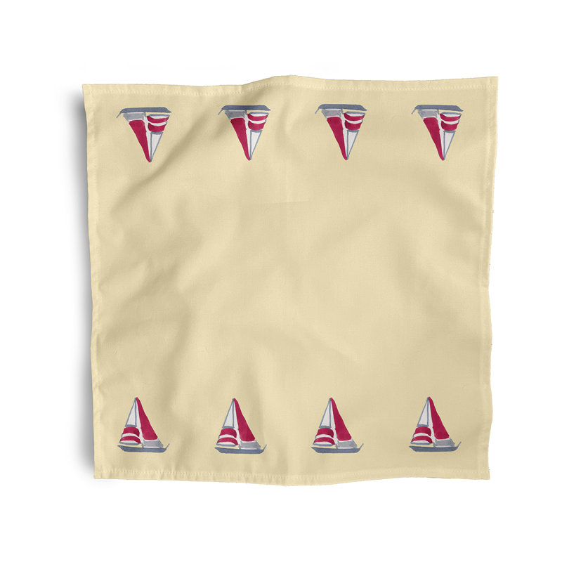 Hanson Sail Away Napkins, Yellow