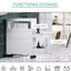 Rangement roulant pour salle de bain blanc avec tiroir et armoire