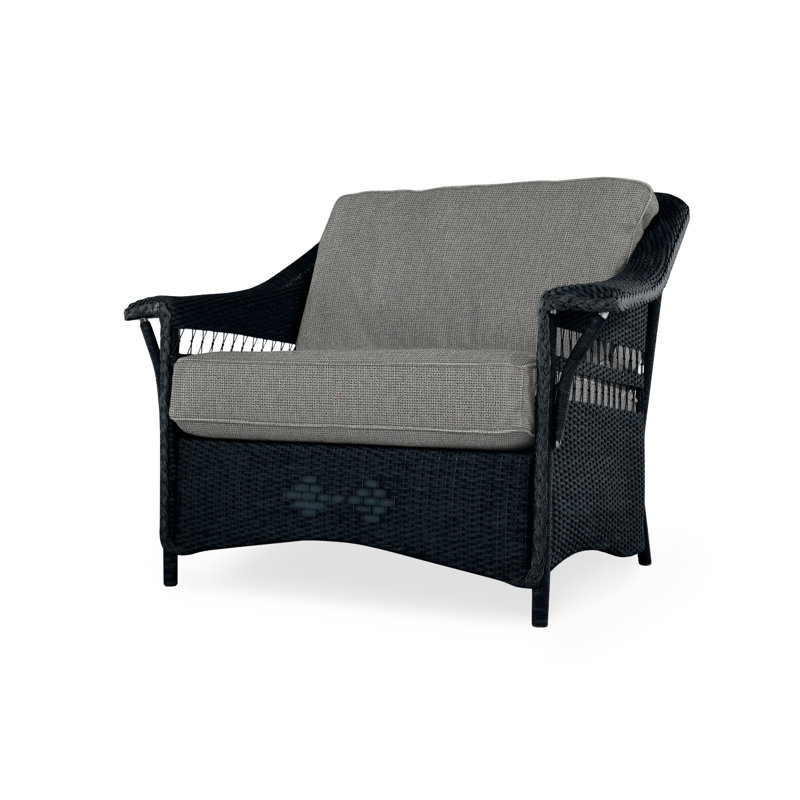 Nantucket Outdoor Lounge Chair, Ebony, Remy Cloud