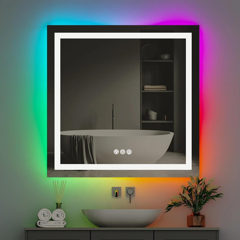 Miroir de salle de bain Lunara, 36" x 36", Carrée