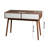 Entryway Table With 2 Carved Panel Drawers, Console Table With Storage Space And Wood Legs,Sofa Table Behind Couch For Hallway, Living Room, Natural Colour