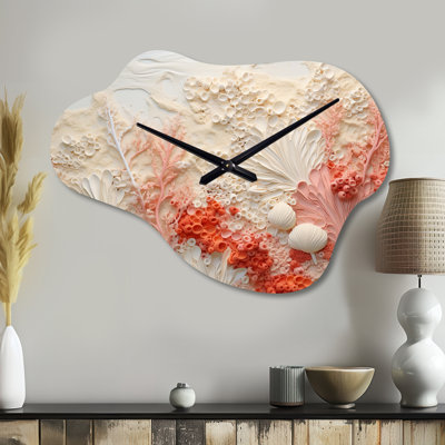 Eitel - Cloud Shape Decorative Cream Coastal Coral Wall Clock