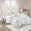 Ensemble d'édredon en peluche à imprimé métallique 4 pièces avec coussin décoratif-126579592-126579588