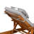 2-Pack Outdoor Lounge Chairs, Acacia Wood Frame, Cushioned, Adjustable Backrest & Leg Rest, Headrest & Retractable Side Tray, for Patio-1831741777